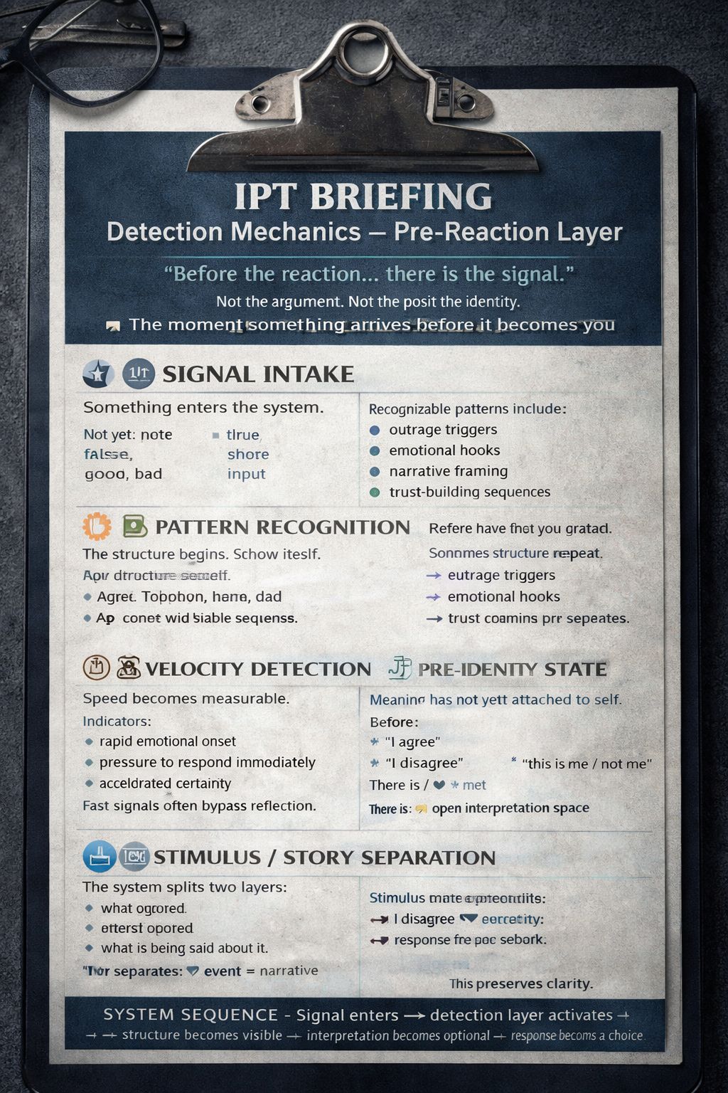 Detection Mechanics Pre-Reaction Layer