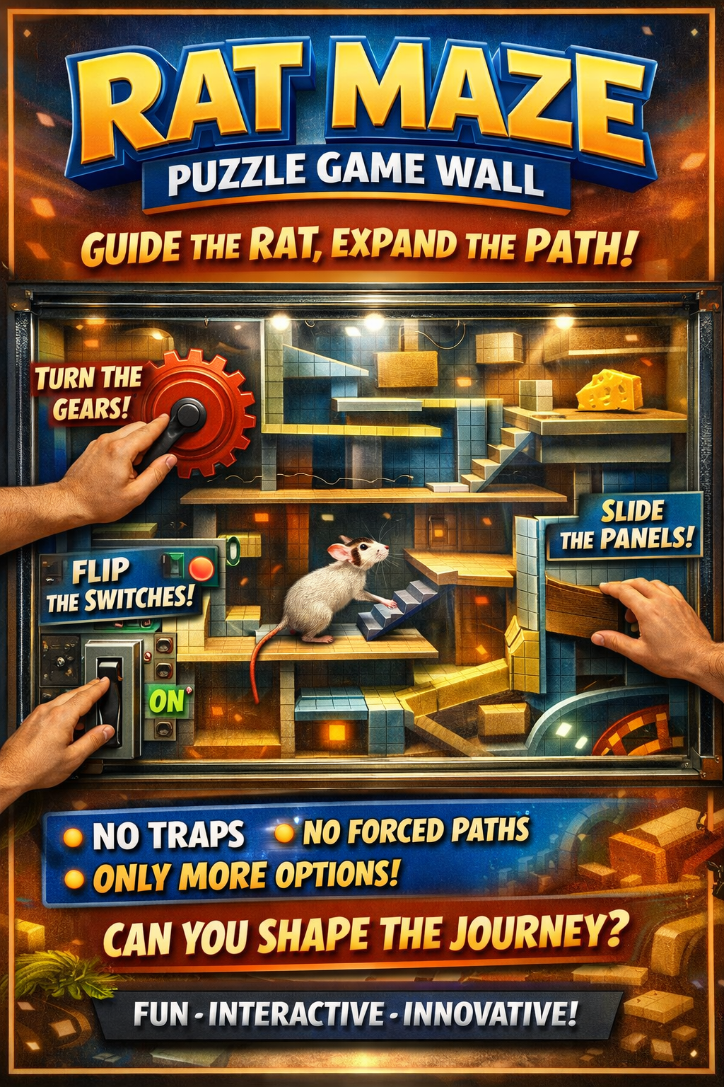 Rat Maze Puzzle Wall