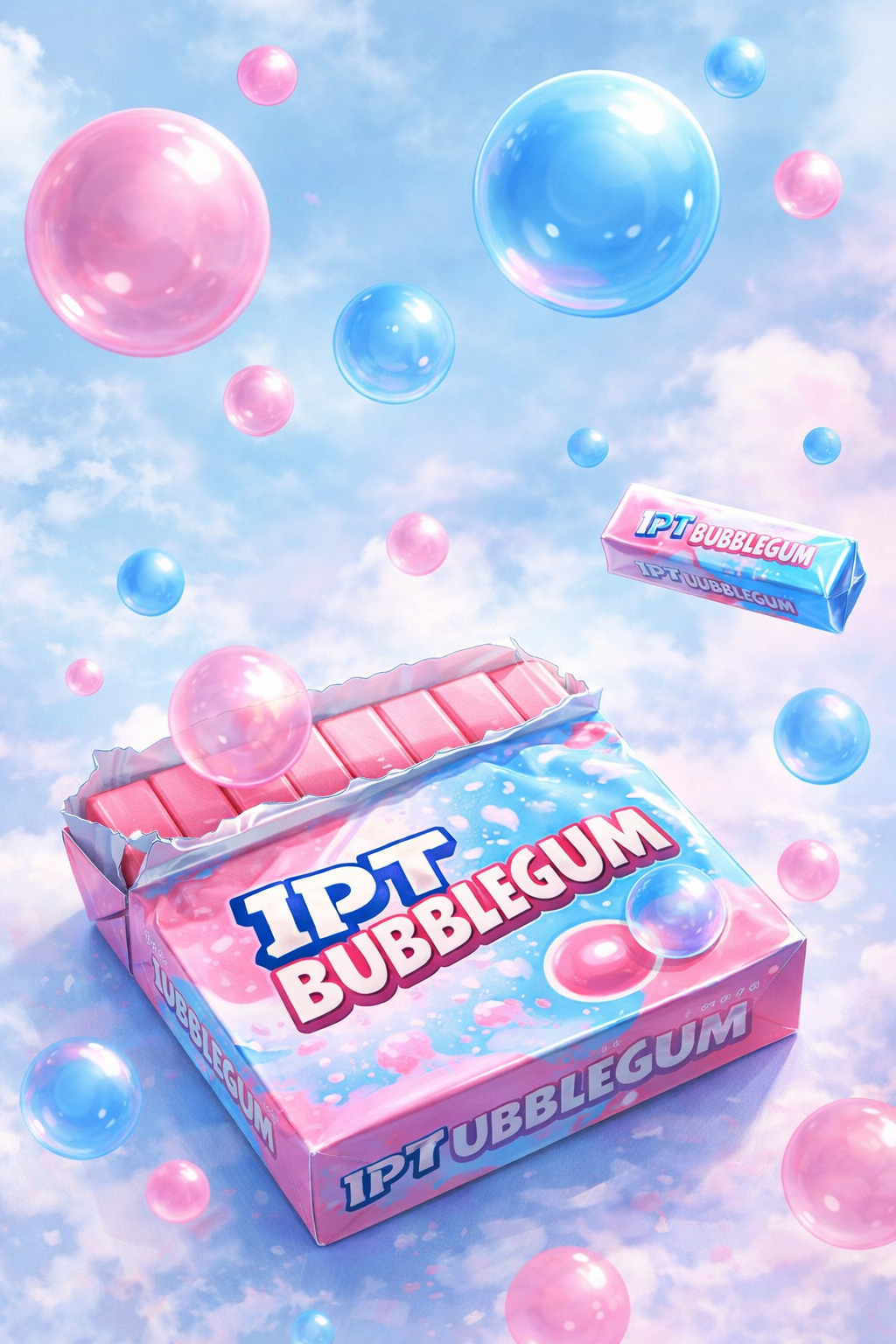 Pink and blue bubblegum themed IPT image