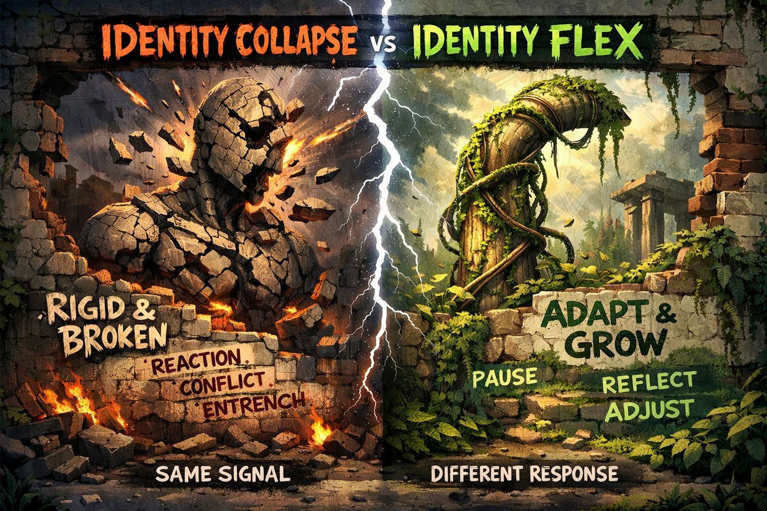 Identity Under Stress Collapse vs Flex image