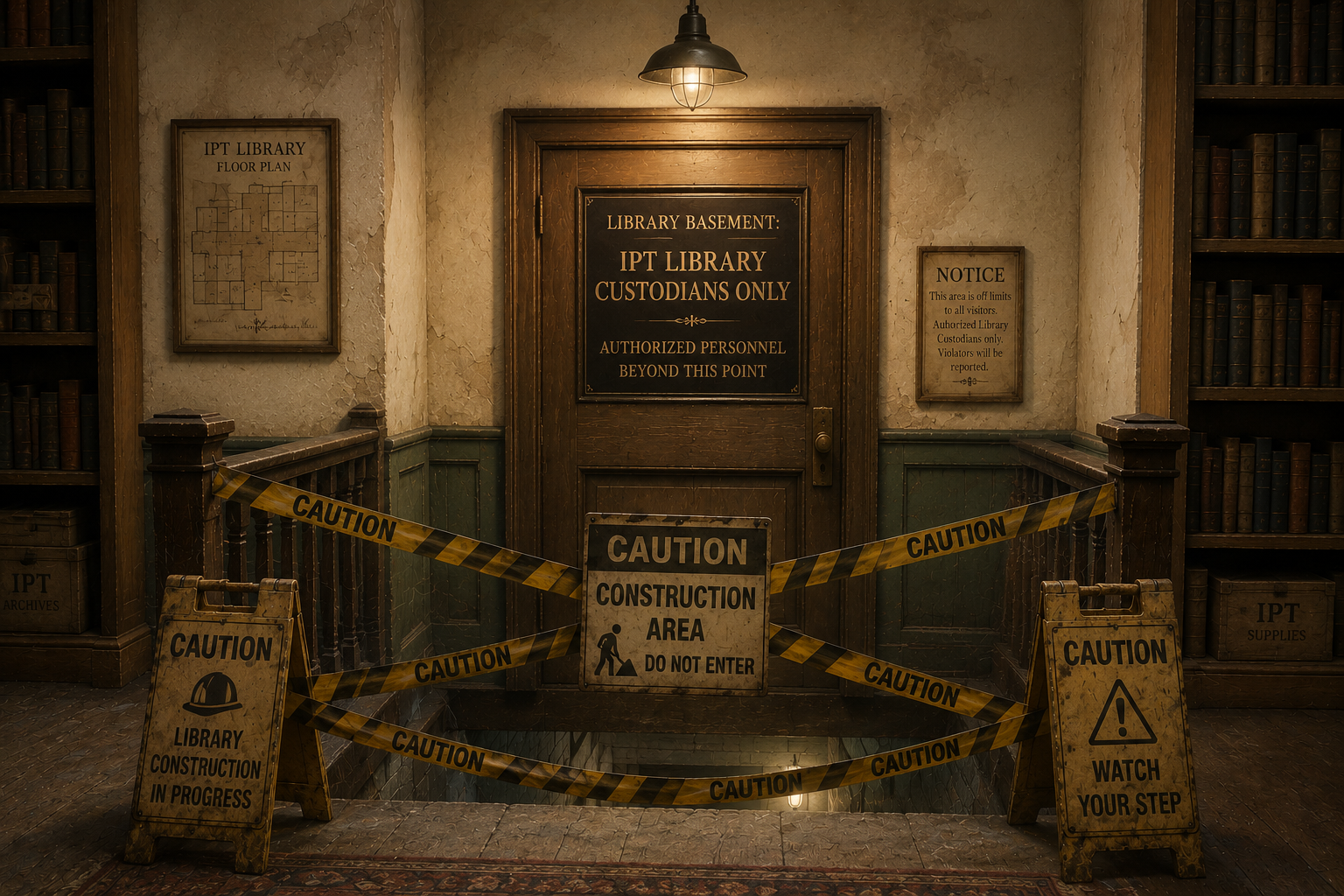 IPT Library Basement Door