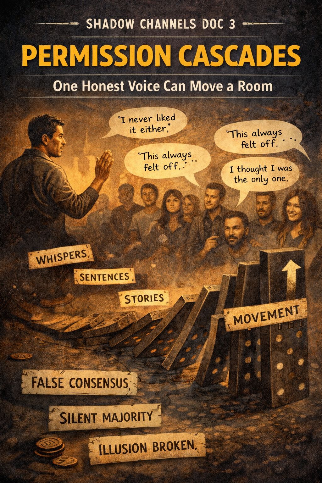 Permission Cascades, one honest voice can move a room