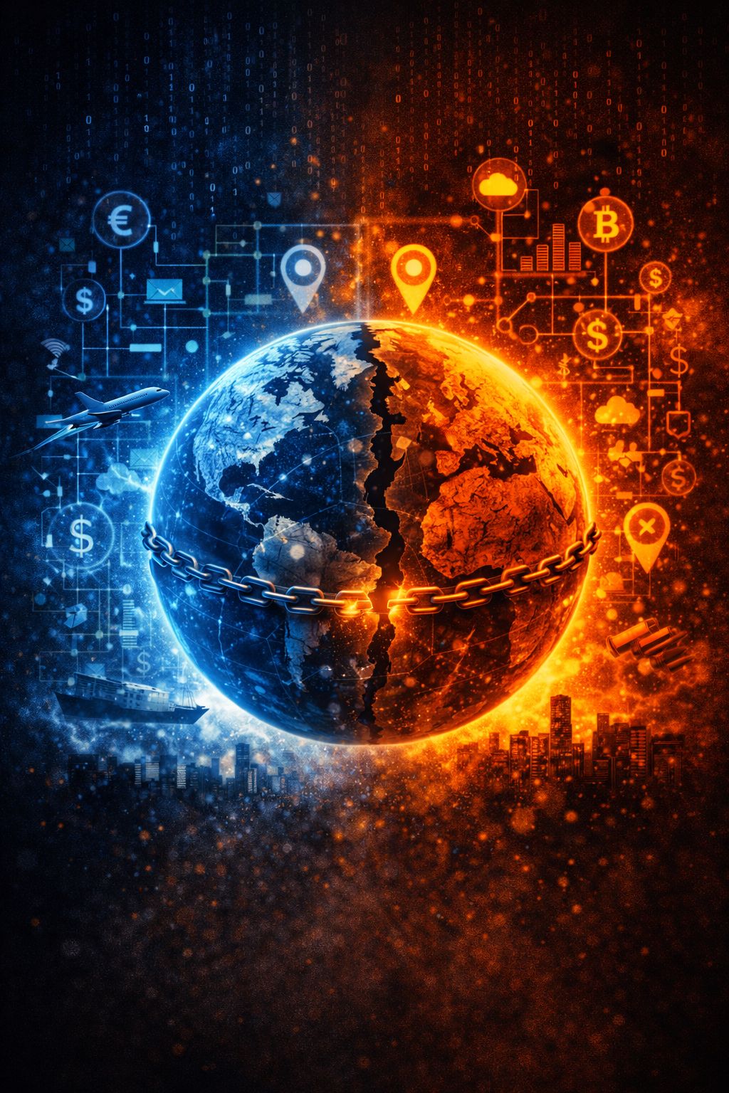 Globalization and identity strain illustration