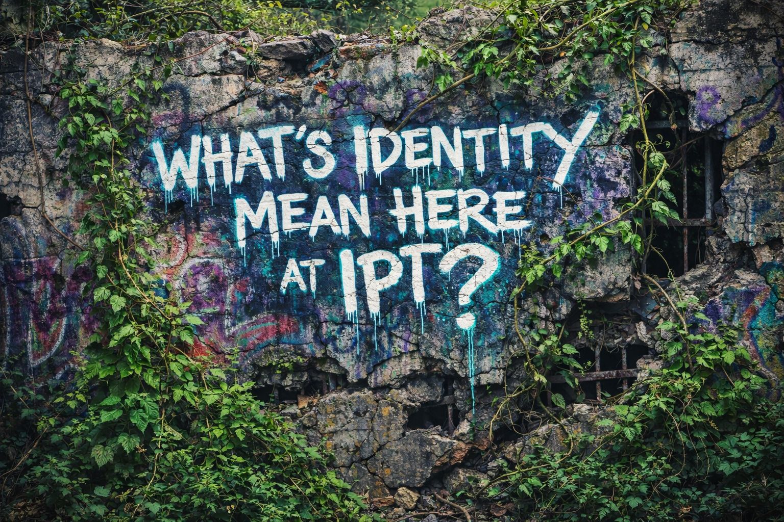 What's Identity Mean Here At IPT graffiti wall